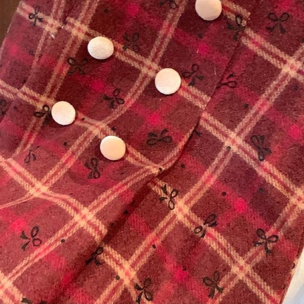 莓果格紋暖暖娃娃領背心裙 