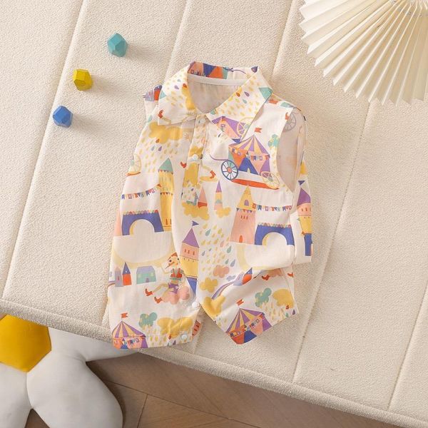 繽紛馬戲團無袖連身衣 