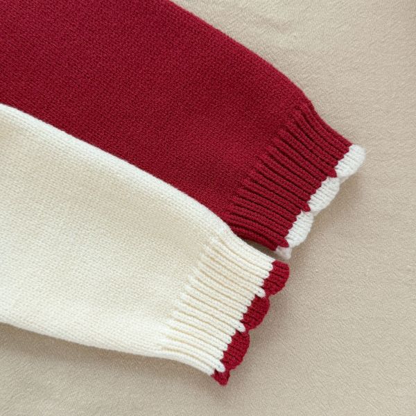 田園系大草莓針織上衣 