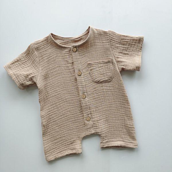 薄薄的休閒排扣連身衣 