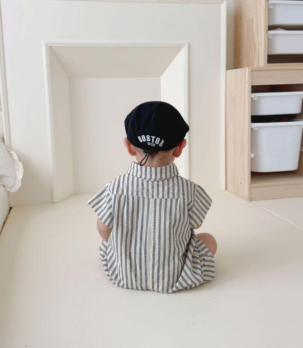 小小紳士直條紋連身衣 