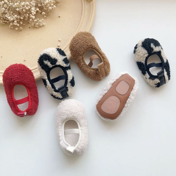 暖絨小熊毛毛學步鞋 
