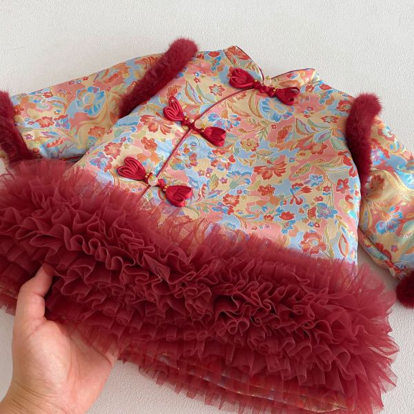 花開富貴中式澎紗賀年服 