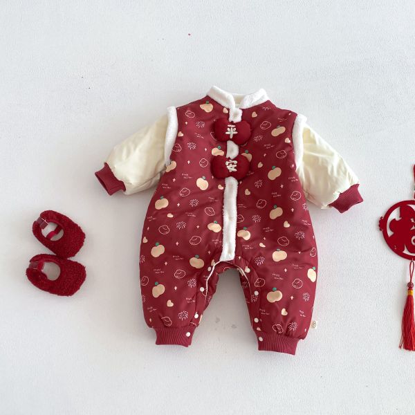 新春平安拜年寶寶連身裝 