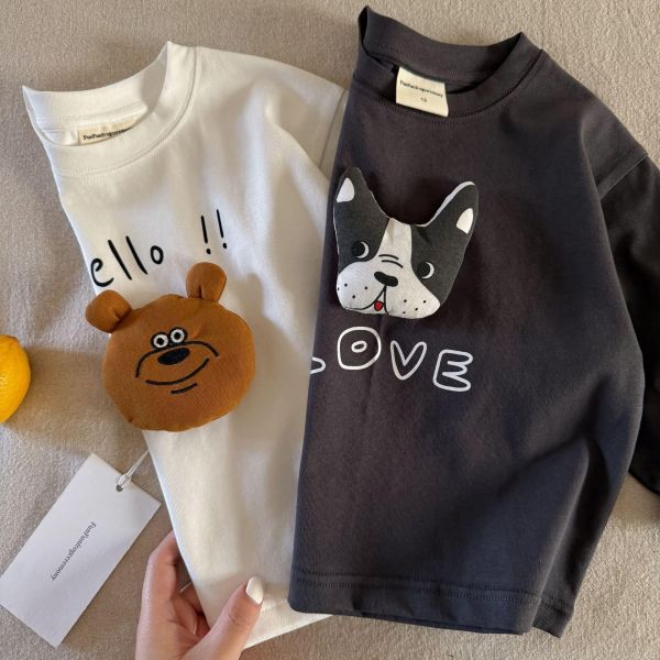 大大公仔動物款長tee 