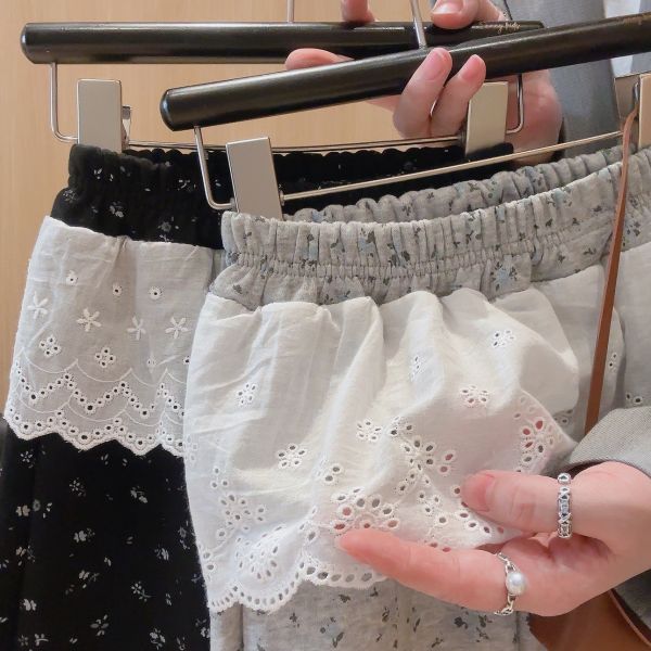 小碎花絨布蕾絲套裝 