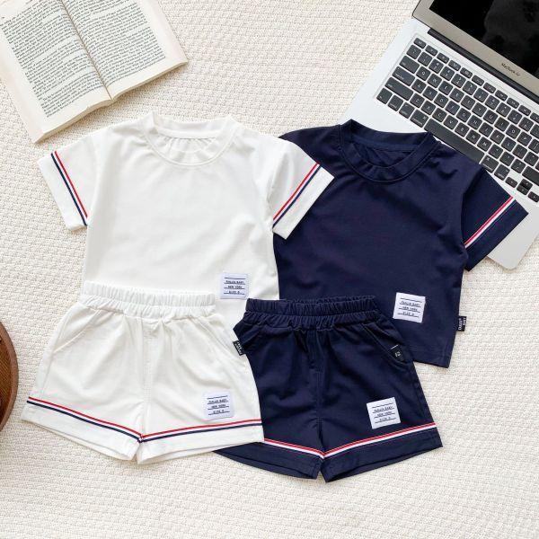 雙袖織帶短袖套裝 