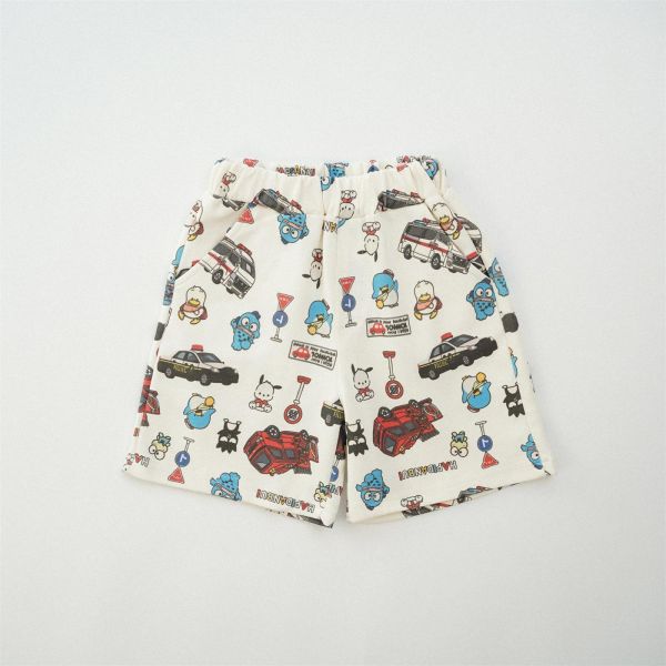 卡通與車車印花五分褲 