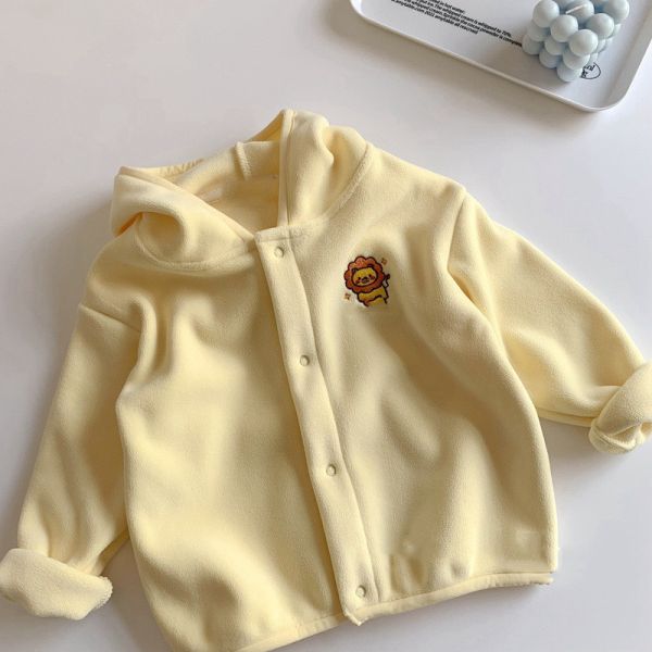 刺繡動物園奧利絨連帽外套 