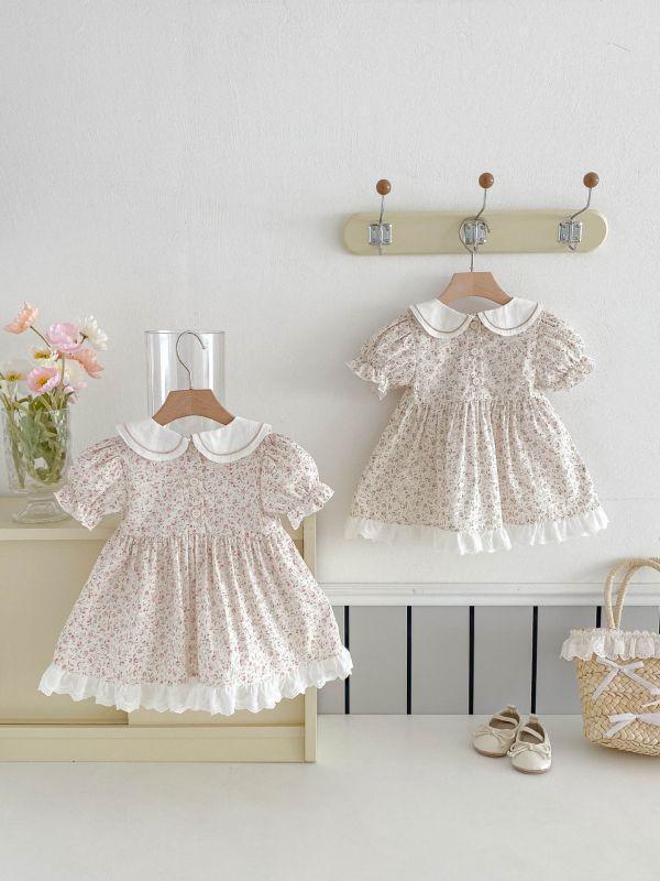 夢幻娃娃領碎花洋裝 