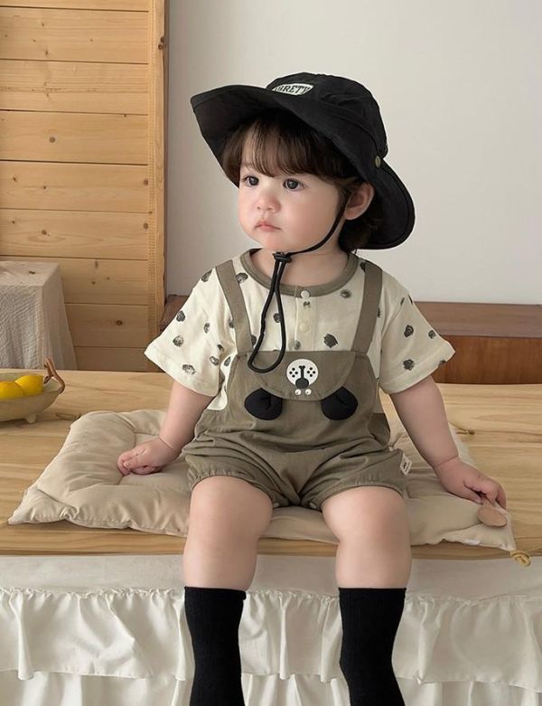 倒立小熊假兩件包屁 