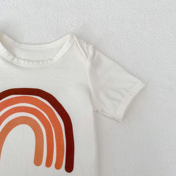 復古黑彩虹上衣套裝 