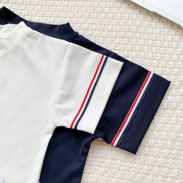 雙袖織帶短袖套裝 