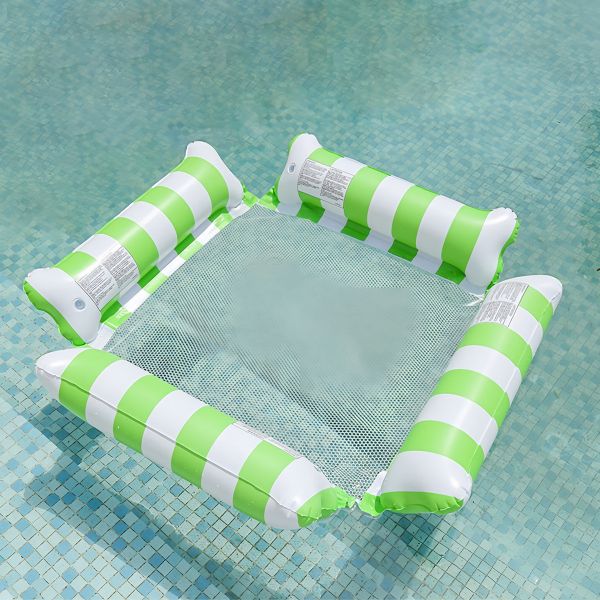 夏日條紋方型漂浮床 