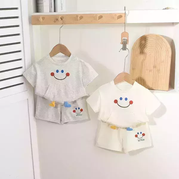 害羞臉休閒短袖套裝 