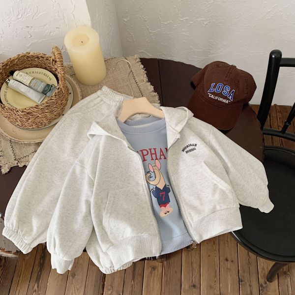 奶油日常連帽外套套裝 