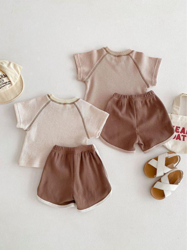 滾邊款！短袖明線休閒套裝 