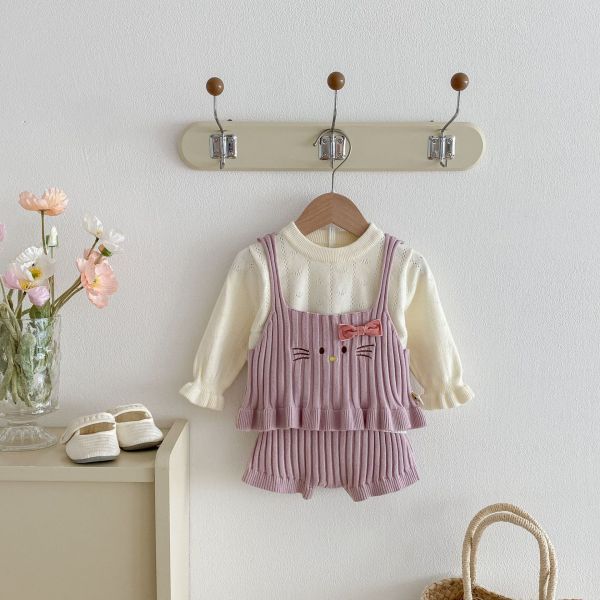 喵喵蝴蝶針織三件組 