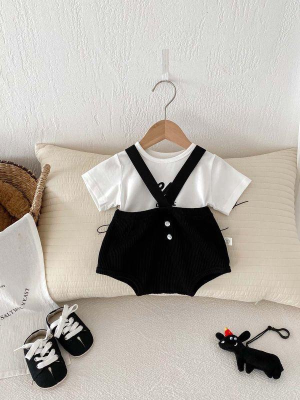 黑白色系！V吊帶套裝 