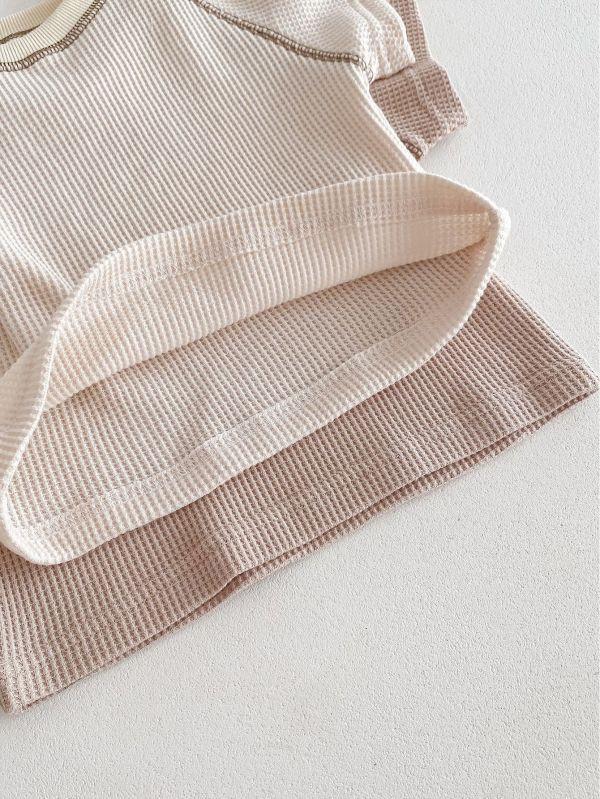 滾邊款！短袖明線休閒套裝 