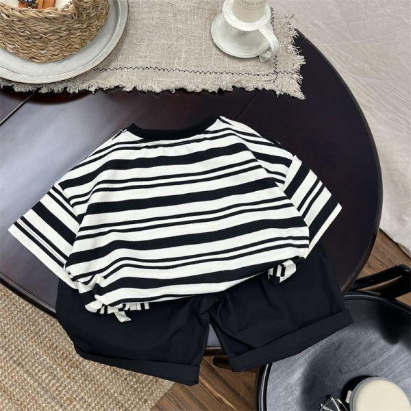 自帶包包黑白紋套裝 