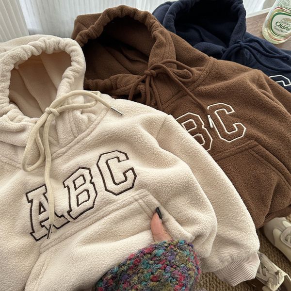 加絨款！A.B.C大字母連帽套裝 