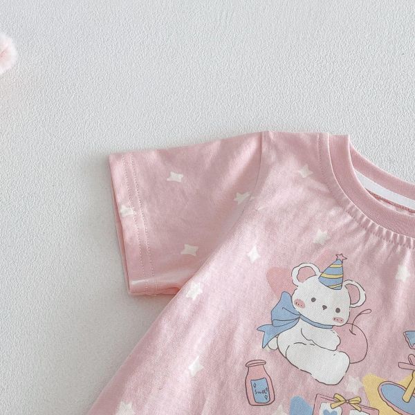 滿印點點兔兔短tee 