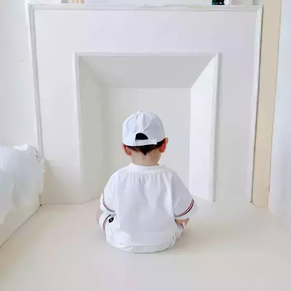 雙袖織帶短袖套裝 