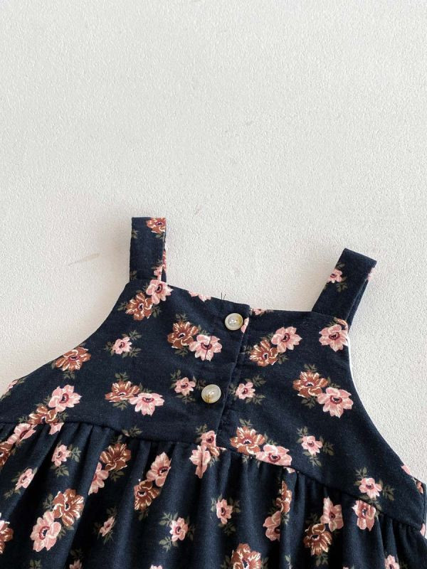 【現貨】泡泡碎花吊帶包屁組 