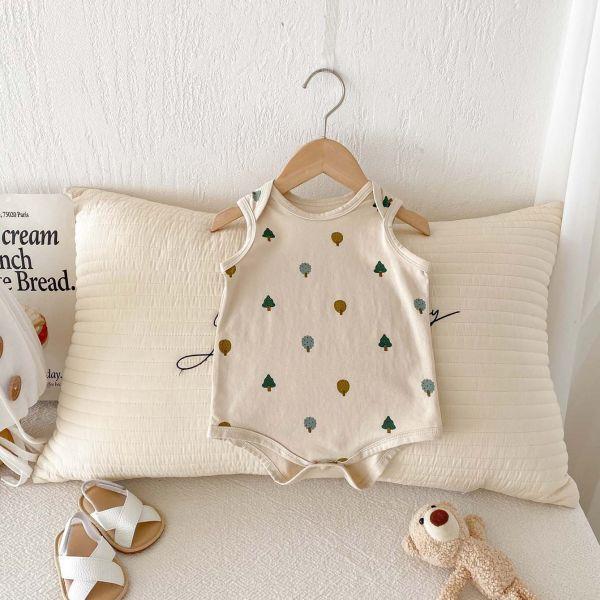 可愛小森林無袖包屁 