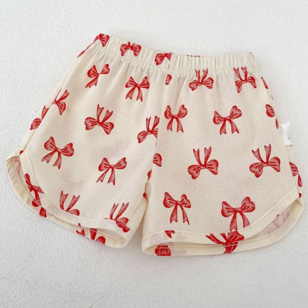 滿印蝴蝶結飄感吊帶套裝 