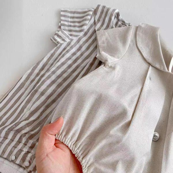 質感排扣娃娃領包屁 