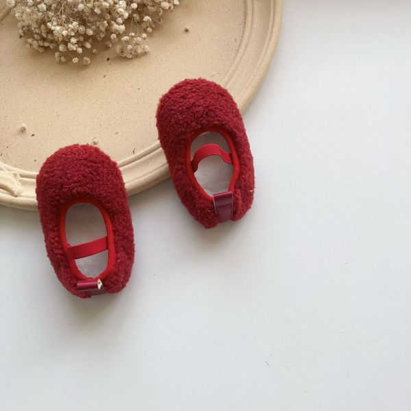 暖絨小熊毛毛學步鞋 