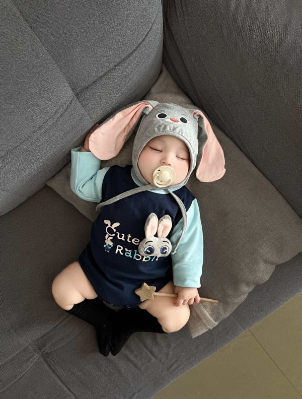 Cute Rabbit長袖包屁｜附帽 