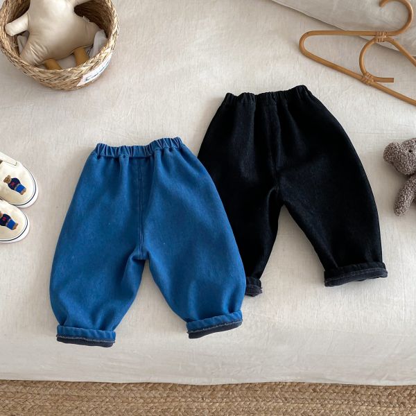 療癒系狗狗保暖牛仔長褲 