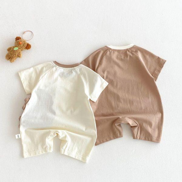 大頭熊熊撞色連身衣 