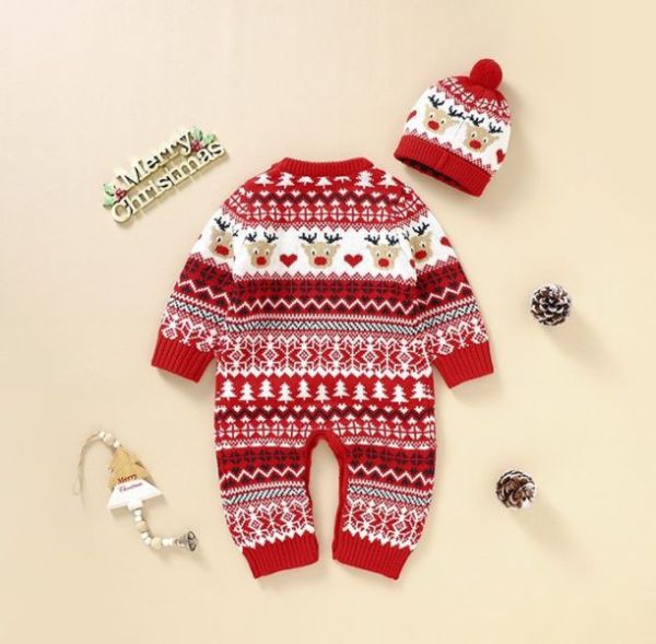 滿印聖誕風可愛連身衣｜附帽 