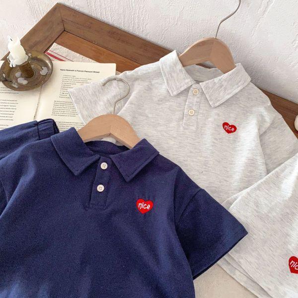 刺繡小愛心短袖套裝 