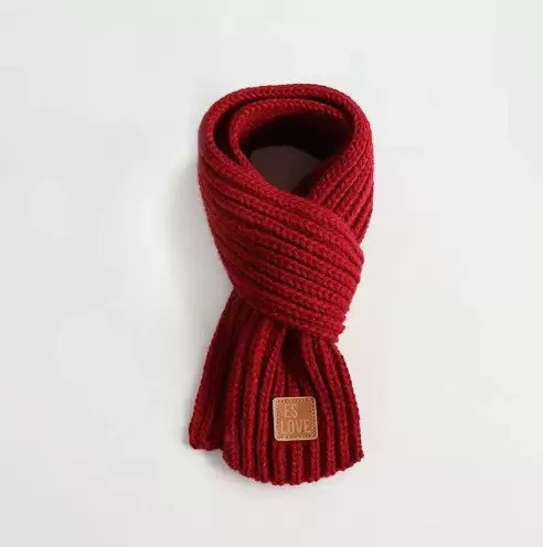 【現貨】暖暖小標誌針織圍巾 