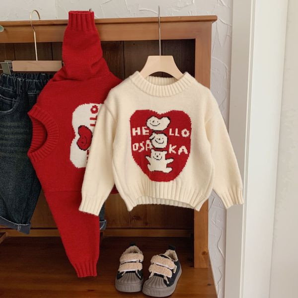 加厚又可愛圖針織拜年服 