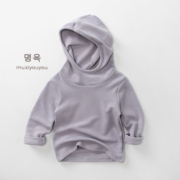 百搭柔軟絨感連帽上衣 