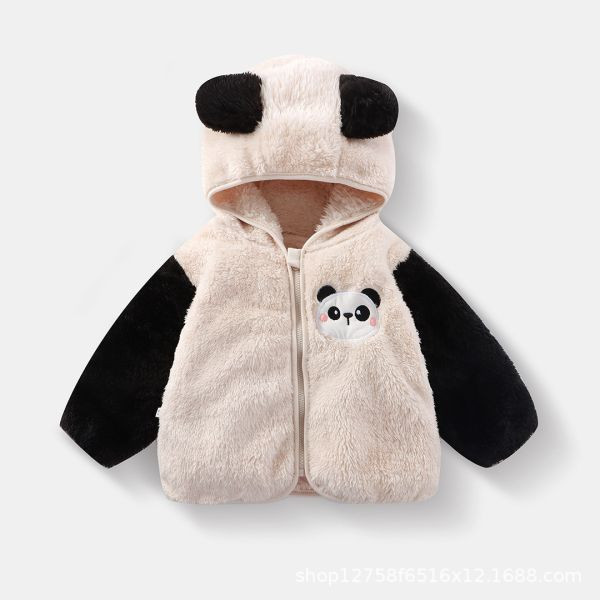 【現貨】活潑小動物加絨連帽外套 