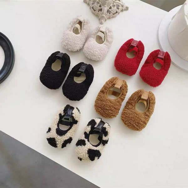 暖絨小熊毛毛學步鞋 