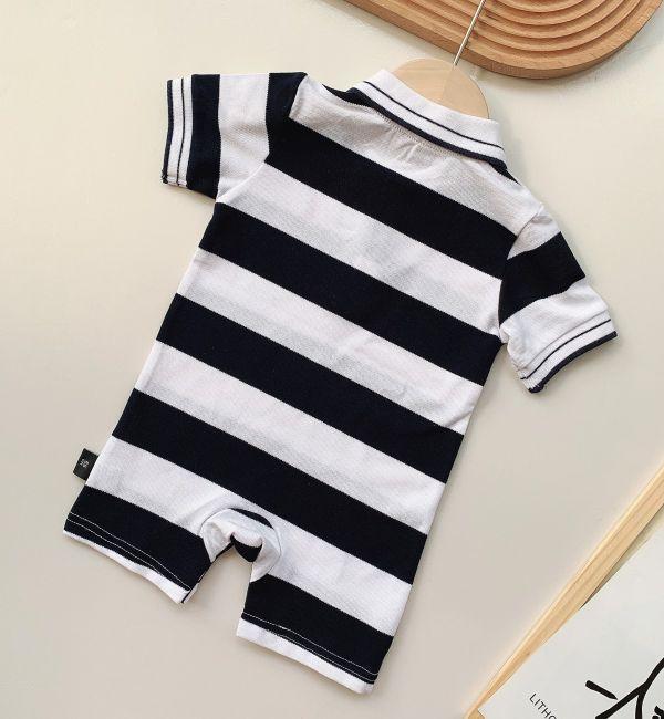 小帆船寬條紋連身衣 