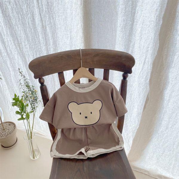 大地色系！呆呆熊滾邊套裝 