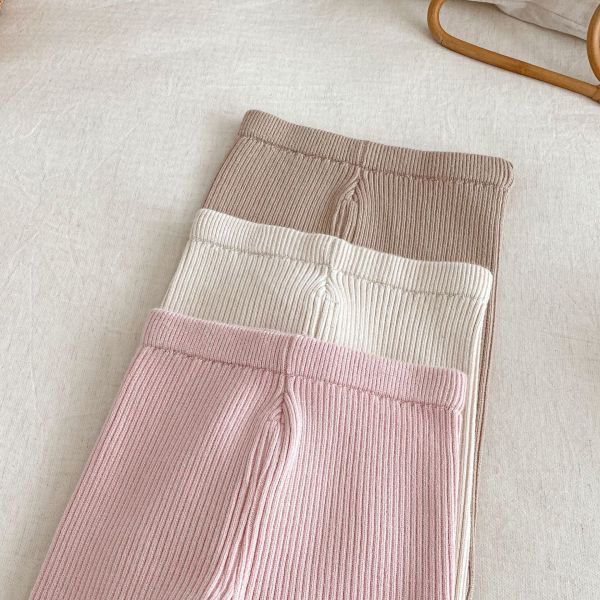 小兔耳朵螺紋寶寶褲 