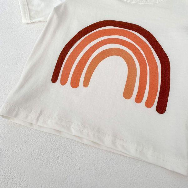 復古黑彩虹上衣套裝 