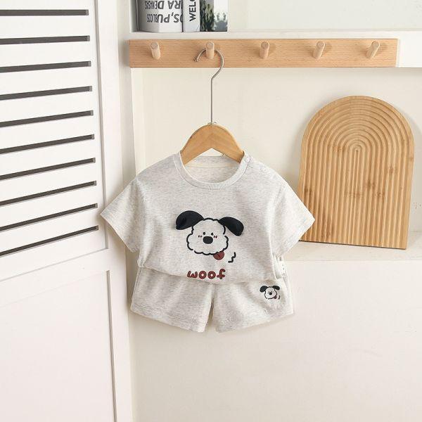 臉紅紅小狗短袖套裝 