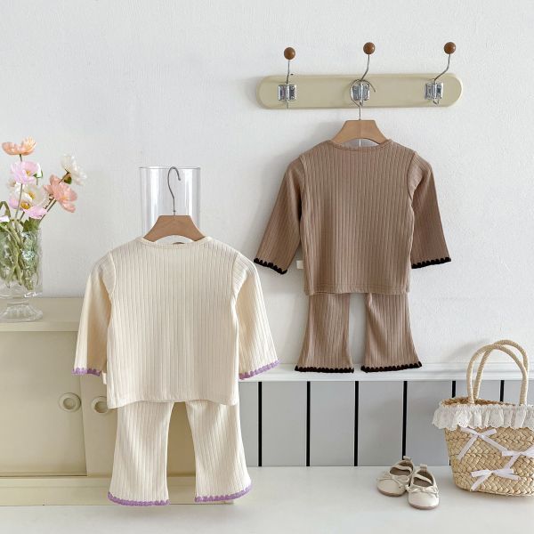 立體蝴蝶結螺紋居家服 