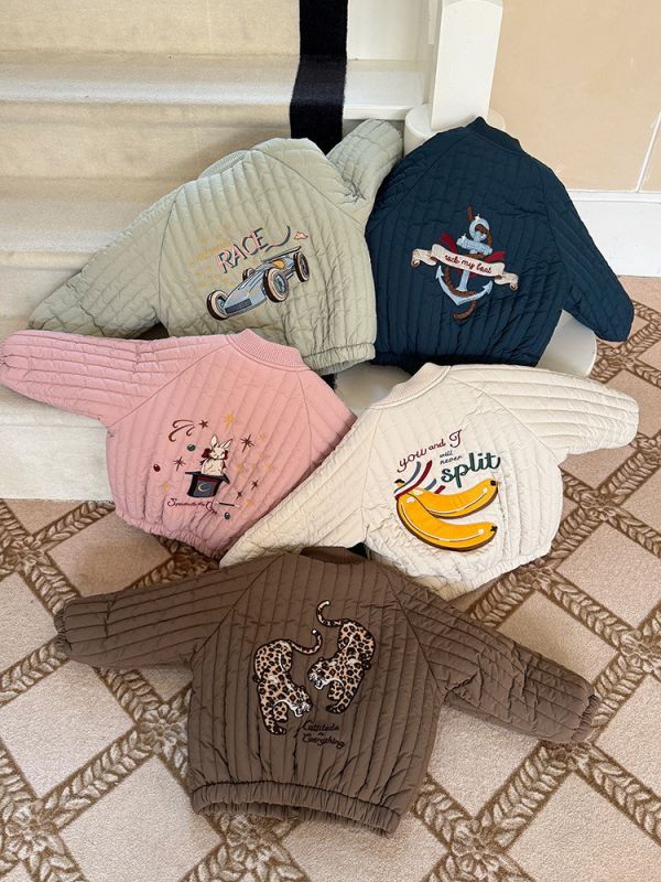 小故事刺繡鋪棉外套 